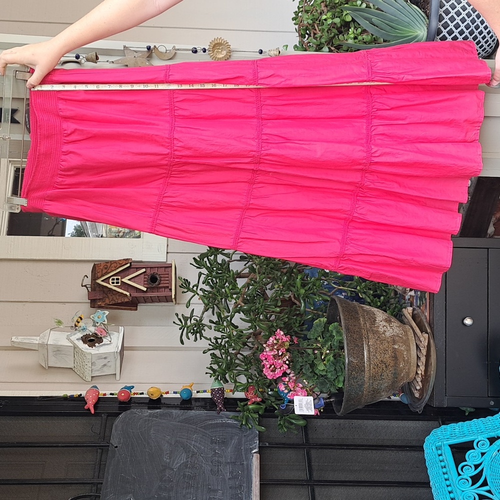 CHICO Vibrant Pink Tiered Skirt SIZE 0/12 - Picture 2 of 12